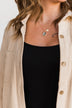 Simple Lives Gold Pendant Necklace- Dalmatian