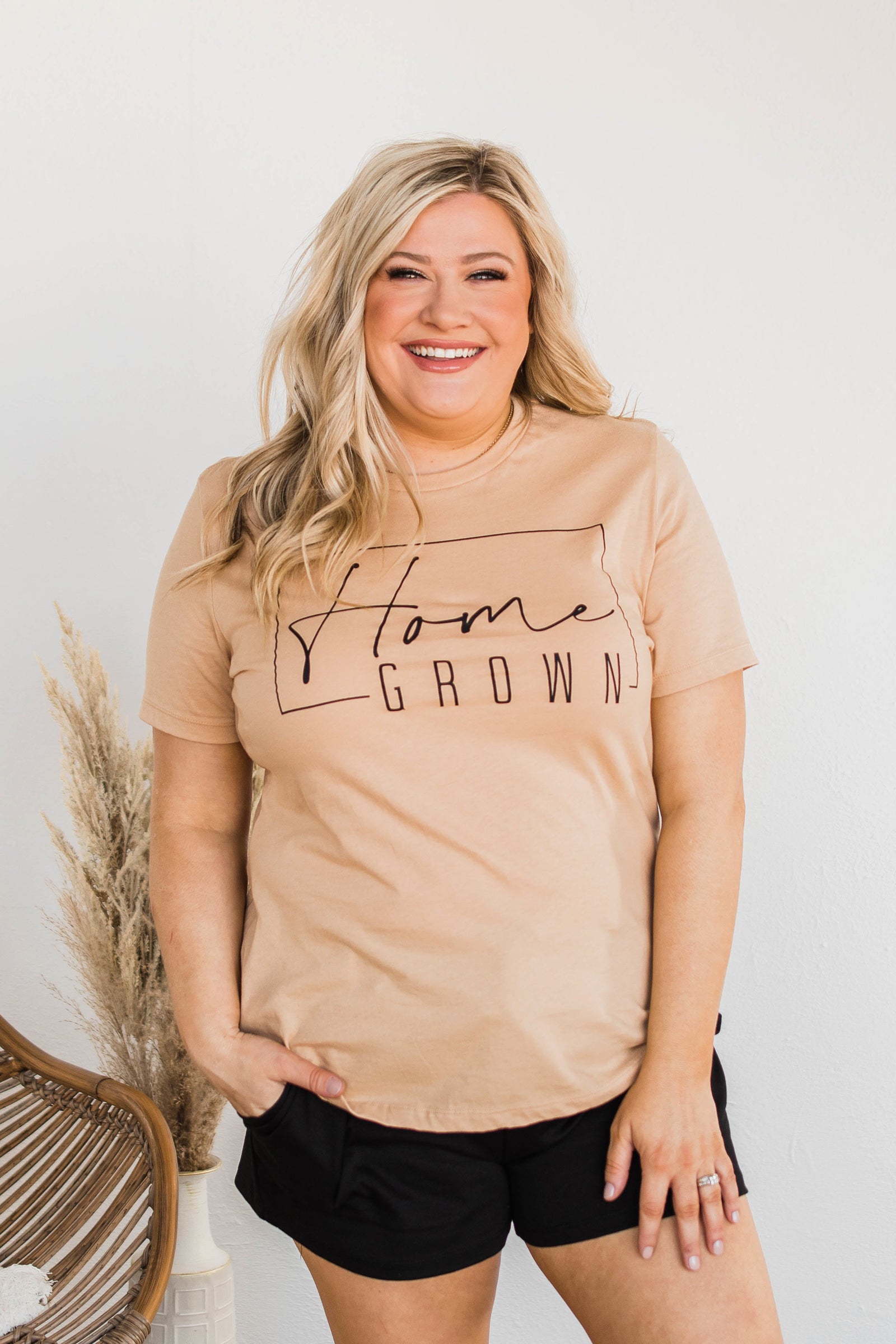"Home Grown" Graphic Tee- Tan