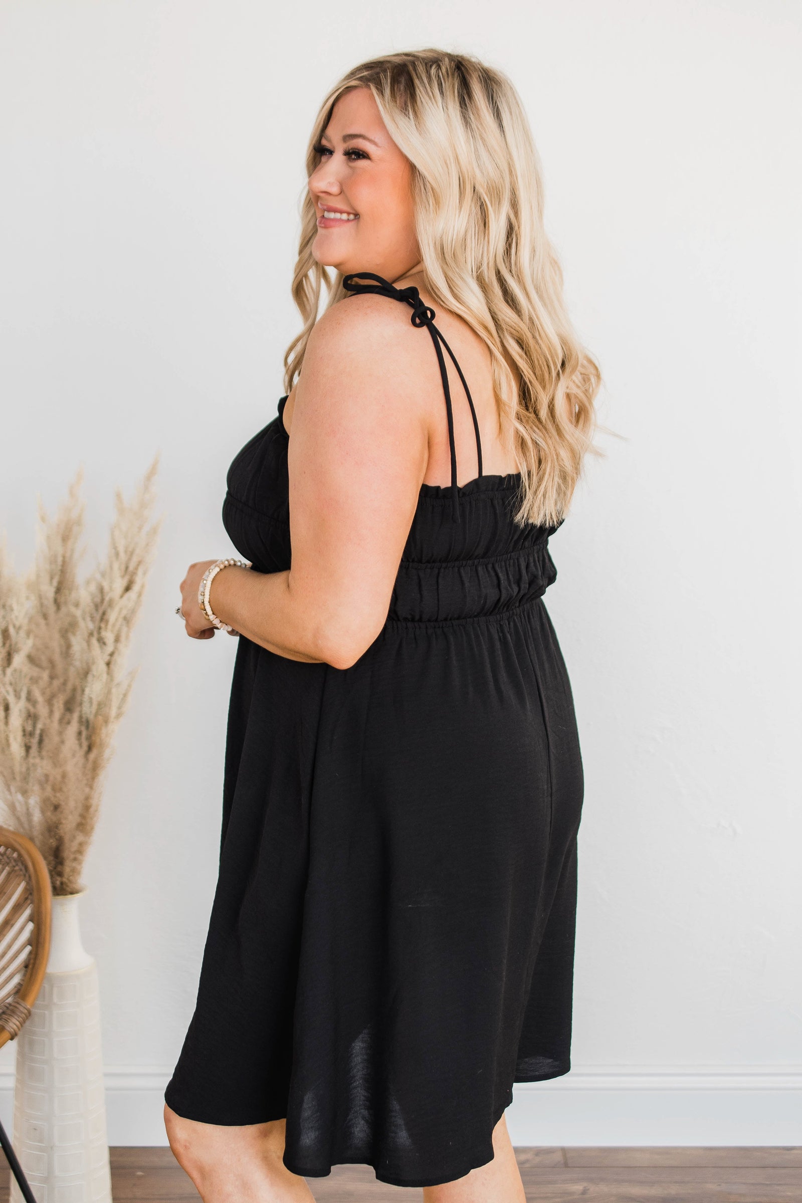 Ain't She Darling Mini Dress- Black
