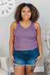 Living Our Love Story Knit Tank Top- Grape
