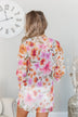 Fragrant Flowers Lightweight Kimono- Pink, Orange & Ivory