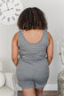 Cheerful Travels Sleeveless Romper- Charcoal