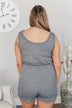 Cheerful Travels Sleeveless Romper- Charcoal