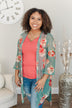 Sweet As A Treat Lightweight Kimono- Dusty Teal