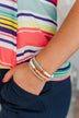 Lovely Little Beaded Bracelet Set- Mint, Ivory, & Peach