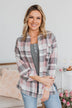 What's Next For Us Plaid Button Top- Pink