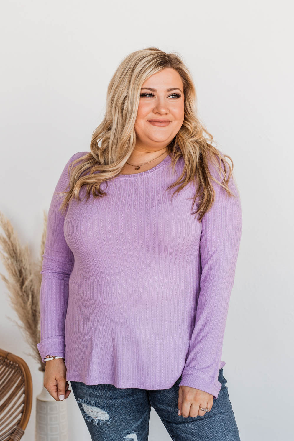 Call Me Soon Long Sleeve Top- Lavender