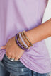 Bling Queen Gold Bracelet Set- Purple