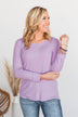 Call Me Soon Long Sleeve Top- Lavender