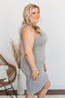 Watching You Fade Sleeveless Dress- Grey