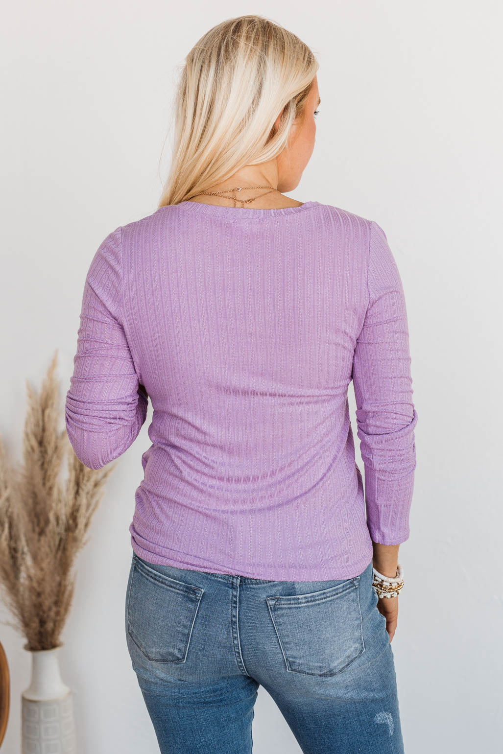 Call Me Soon Long Sleeve Top- Lavender