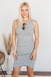 Watching You Fade Sleeveless Dress- Grey