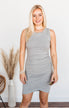 Watching You Fade Sleeveless Dress- Grey