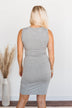 Watching You Fade Sleeveless Dress- Grey