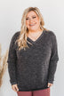 Winning Back Happiness V-Neck Top- Black