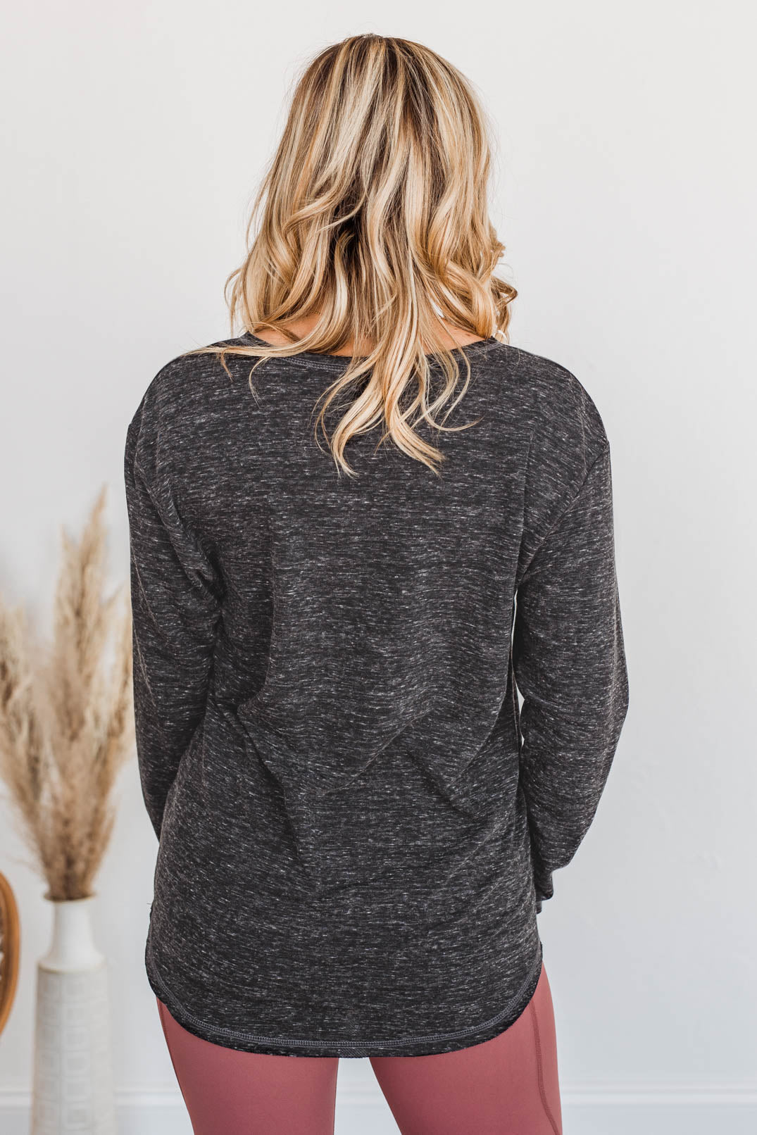 Winning Back Happiness V-Neck Top- Black