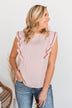 Strive For More Striped Sleeveless Blouse- Rose