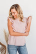 Strive For More Striped Sleeveless Blouse- Rose