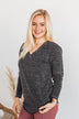 Winning Back Happiness V-Neck Top- Black