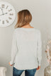Sweet Melodies Knit Sweater- Light Grey
