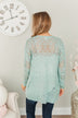 Lovely Life To Live Open Knit Cardigan- Dusty Teal