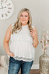 The Moment We Met Lace Sleeveless Blouse- Ivory