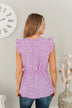 Always Ambitious Spotted Wrap Blouse- Light Purple