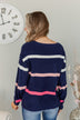 Found My Love Knit Sweater- Navy