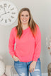 Come Along With Me Pullover Top- Neon Pink