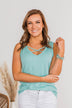 Meant What I Said Criss-Cross Tank- Mint