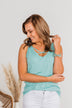 Meant What I Said Criss-Cross Tank- Mint