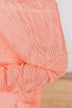Feeling Breezy Sheer Knit Top- Coral