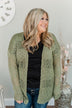 Lovely Life To Live Open Knit Cardigan- Sage