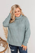 Greatest Blessings Knit Cowl Neck Sweater- Teal