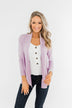 Can't Wait Open Front Cardigan- Lilac