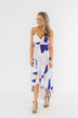 Morning Breeze Hi-Low Dress- Ivory, Blue, & Blush