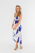 Morning Breeze Hi-Low Dress- Ivory, Blue, & Blush