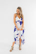 Morning Breeze Hi-Low Dress- Ivory, Blue, & Blush