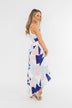 Morning Breeze Hi-Low Dress- Ivory, Blue, & Blush