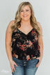 Beginning to Blossom Floral Tank Top - Black