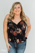 Beginning to Blossom Floral Tank Top - Black