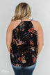Beginning to Blossom Floral Tank Top - Black