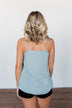 Take A Stand Crochet Tank Top- Slate Blue