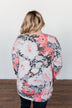 Finding Happiness Criss Cross Top- Charcoal & Coral