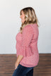 Season Of Love Polka Dot Top- Dusty Rose