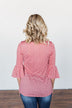 Season Of Love Polka Dot Top- Dusty Rose