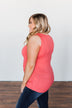 Places to Go Criss Cross Tank Top- Coral Orange