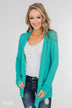 Welcoming To You Knitted Cardigan- Tiffany Blue