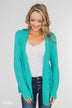Welcoming To You Knitted Cardigan- Tiffany Blue