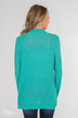 Welcoming To You Knitted Cardigan- Tiffany Blue